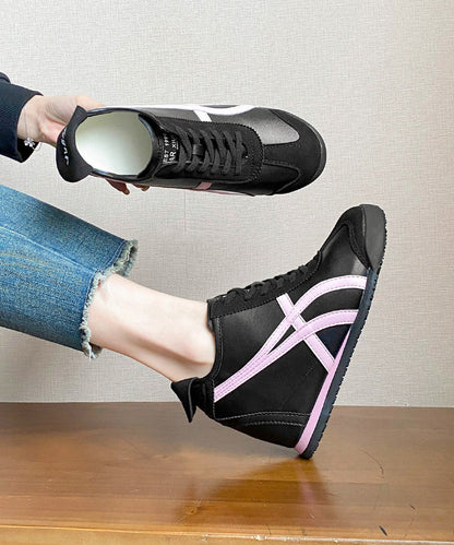 Chaussures à talons compensés hauts en similicuir rose