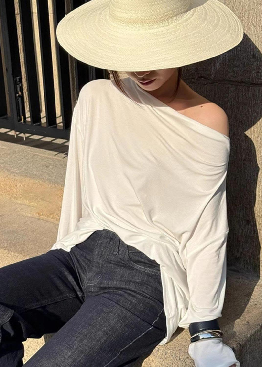 Chemisier patchwork en tulle, joli haut d'été dos nu blanc