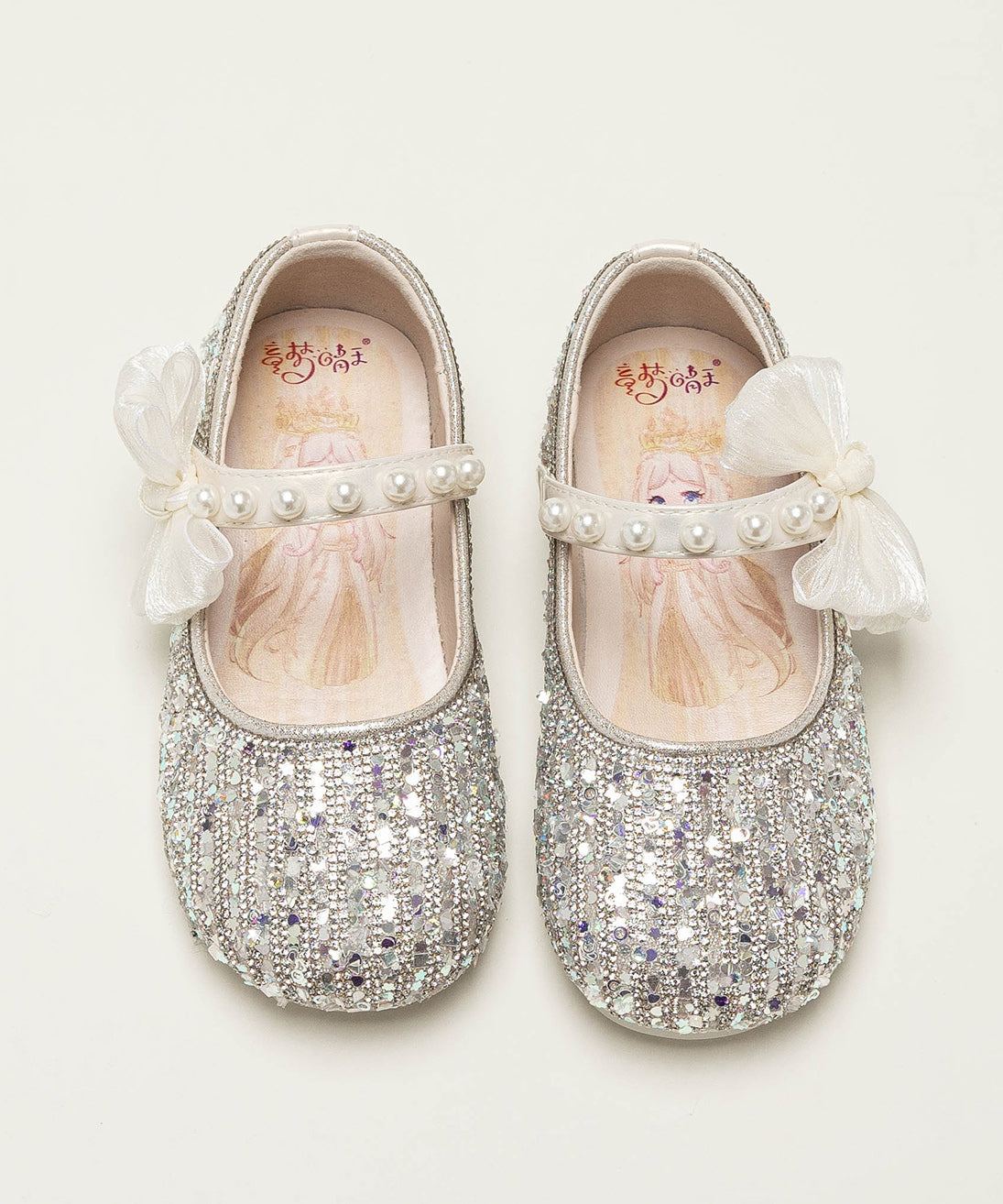 Schuhe 2025 Beige Weiche Neue Boden Zirkon Prinzessin