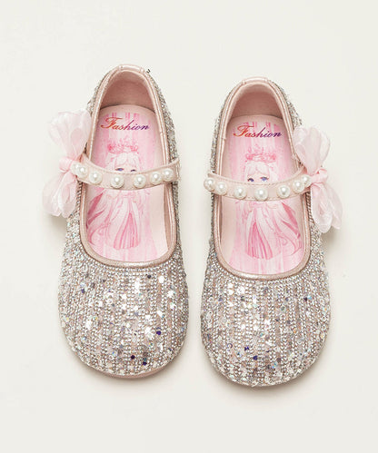 Schuhe 2025 Beige Weiche Neue Boden Zirkon Prinzessin