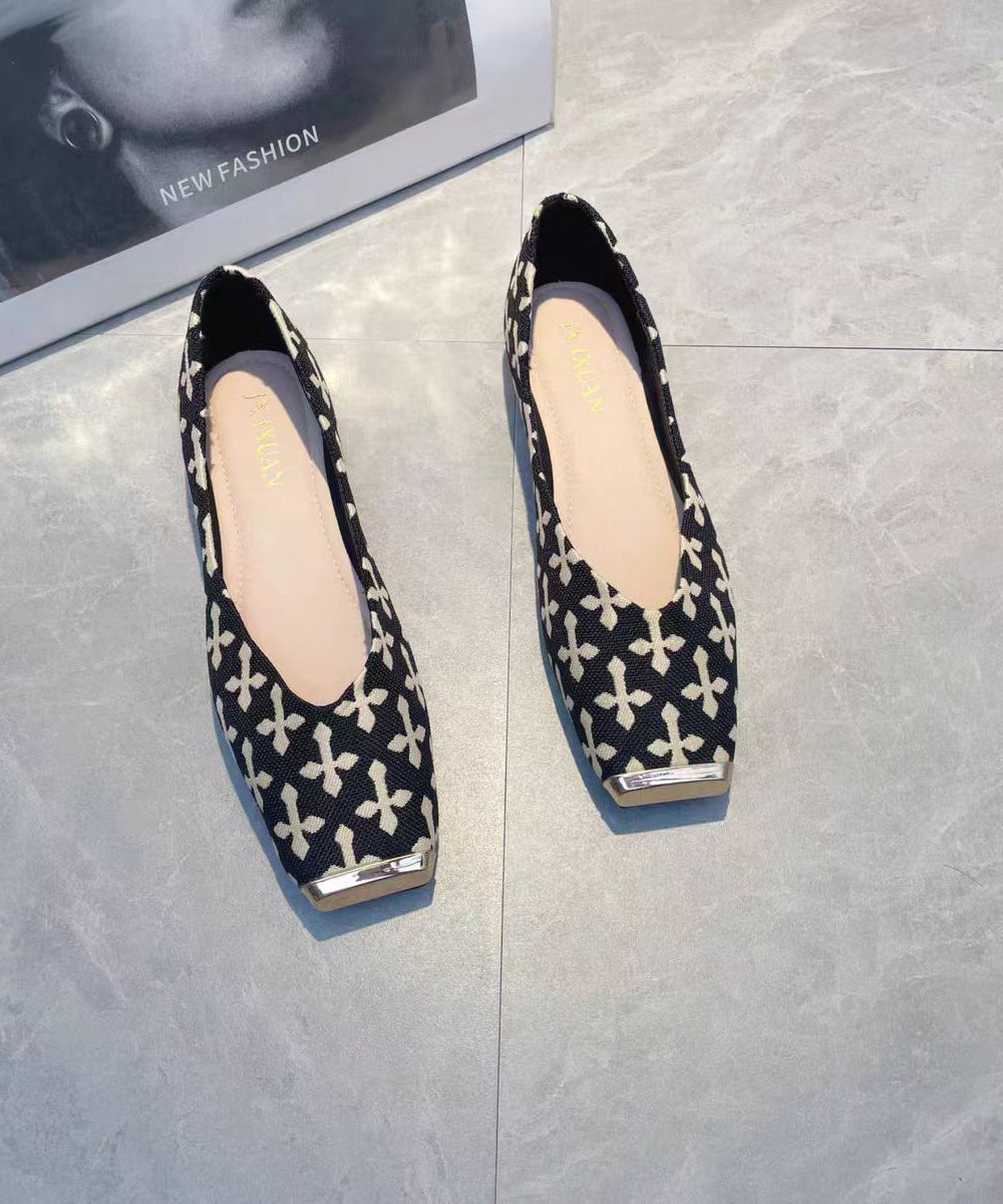 Schuhe Füße Baumwolle Beige Stoff Flach 2025 Druck Neu