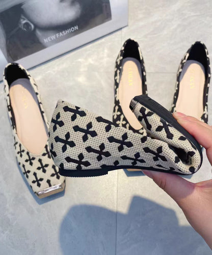 Schuhe Füße Baumwolle Beige Stoff Flach 2025 Druck Neu