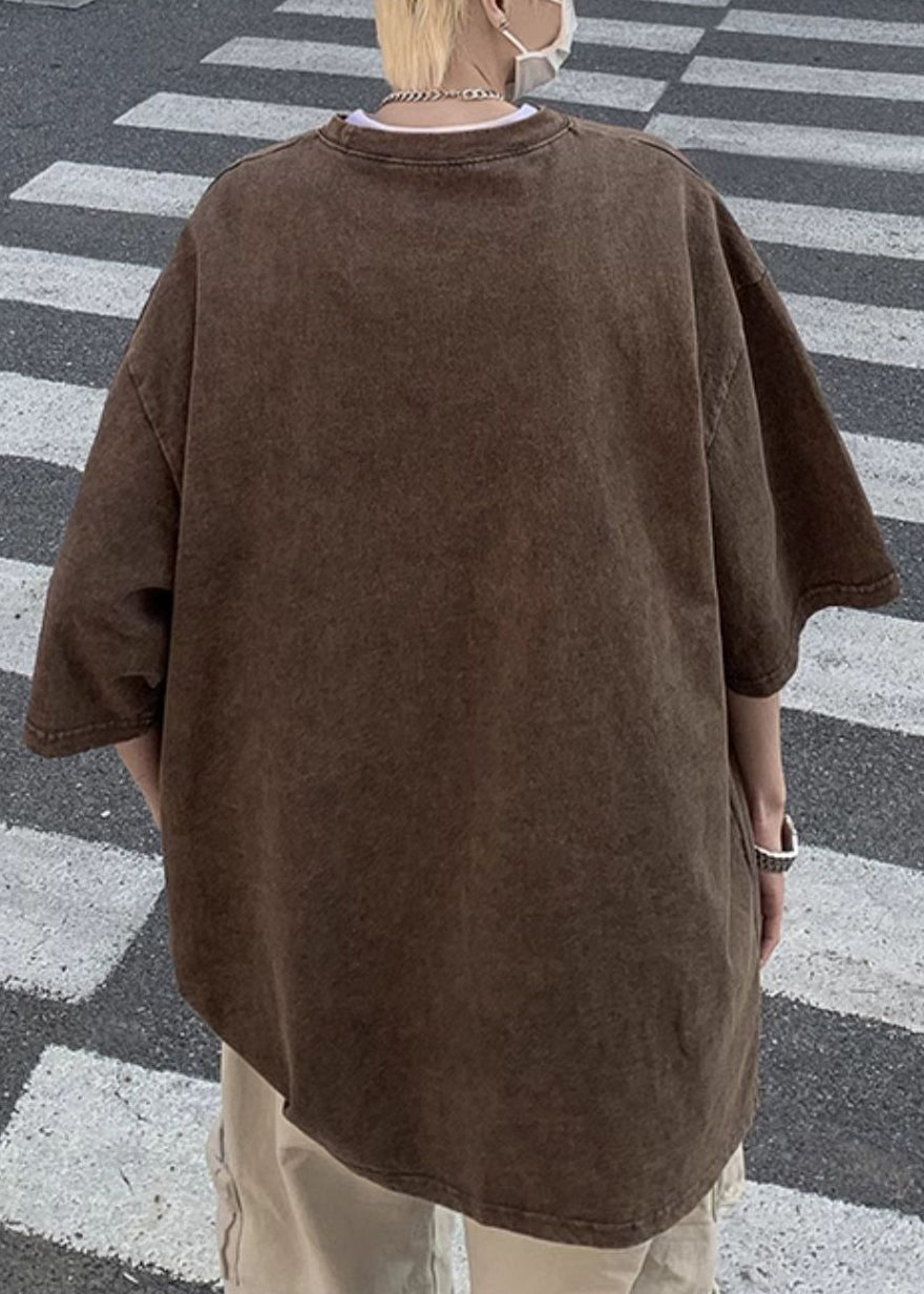 O Schwarz T Baumwolle Grafik Herren Shirts Hals Design Original Halb