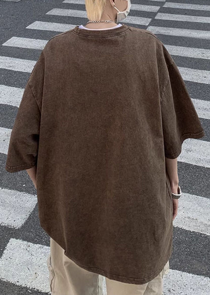 O Schwarz T Baumwolle Grafik Herren Shirts Hals Design Original Halb