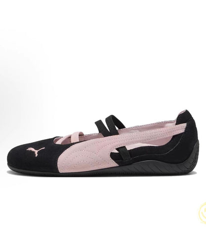 Flache Schuhe Wildleder Rosa Schnalle Spleißen Für Schwarz Strap Frauen