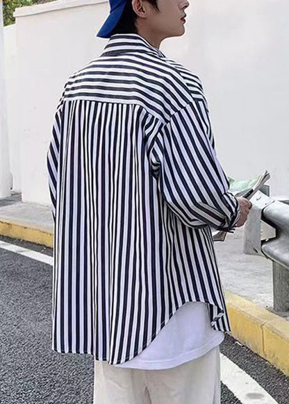 Chemises en coton à rayures et col boutonné pour homme Peter Black