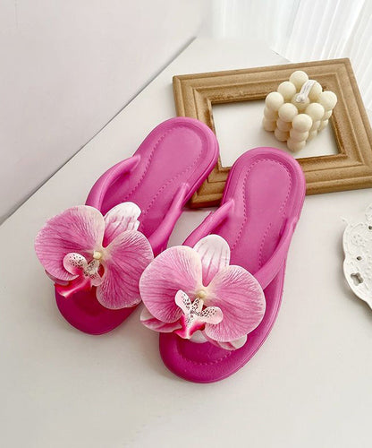 Flops Flip Bohemian Splicing Green Floral Comfortable