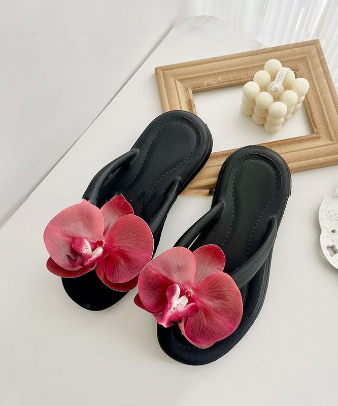 Flops Flip Bohemian Splicing Green Floral Comfortable