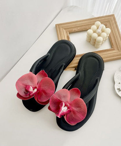 Flops Flip Bohemian Splicing Green Floral Comfortable