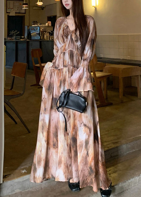 Kleid Spaghetti Dye Krawatte Zwei Riemen Und Stücke Bohemian Lange