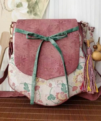 Sac messager en coton patchwork imprimé fait main Boho QF019