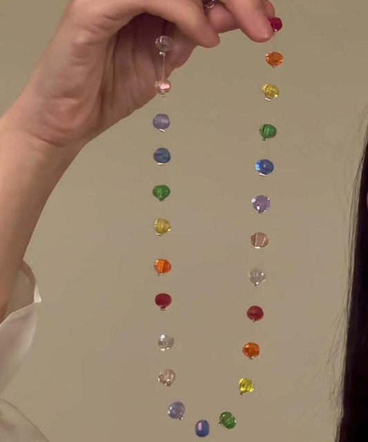 Necklace Glass Bead Boho Beads Rainbow Gratuated