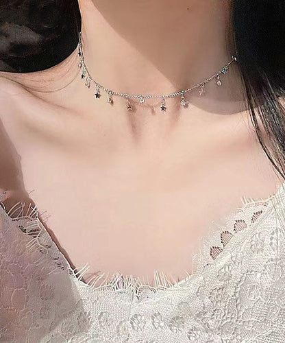 Collier princesse étoile en soie et zircon Boho KX1045