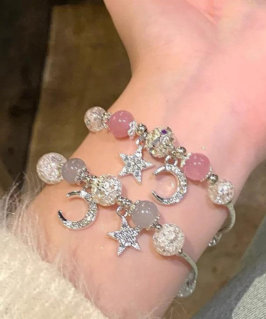 Boutique Legierung Perlen Mond Sterne Quaste Charm Armband Zwei Stück Set YI006