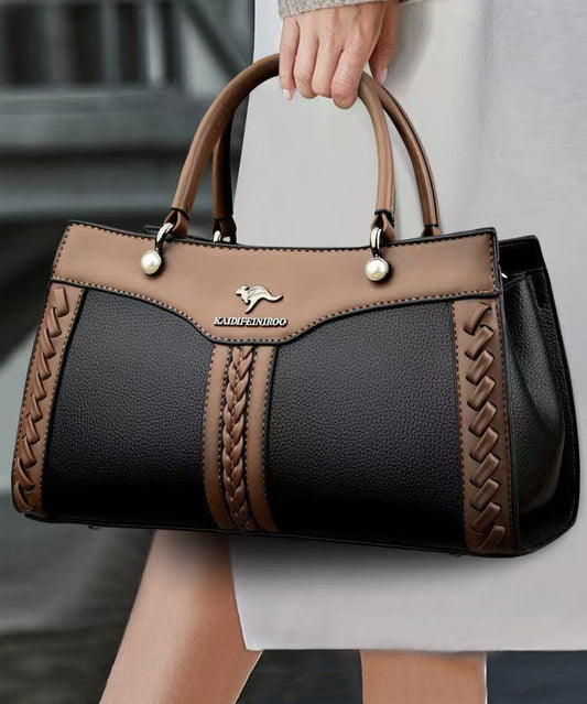 Boutique Durable Tote Versatile Leather Black Calf Bag