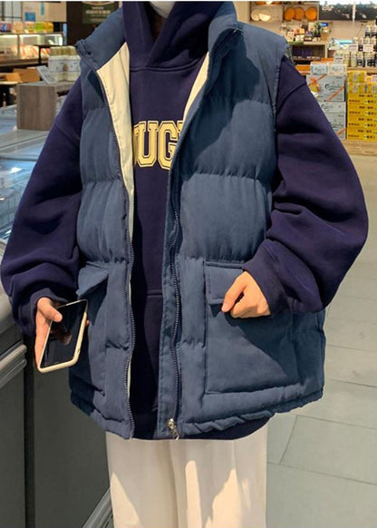 Boutique Navy Übergroße Taschen Feine Baumwolle Gefüllt Männer Parkas Winter TK019
