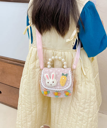 Sac messager avec décoration en perles de lapin rose Boutique IU018