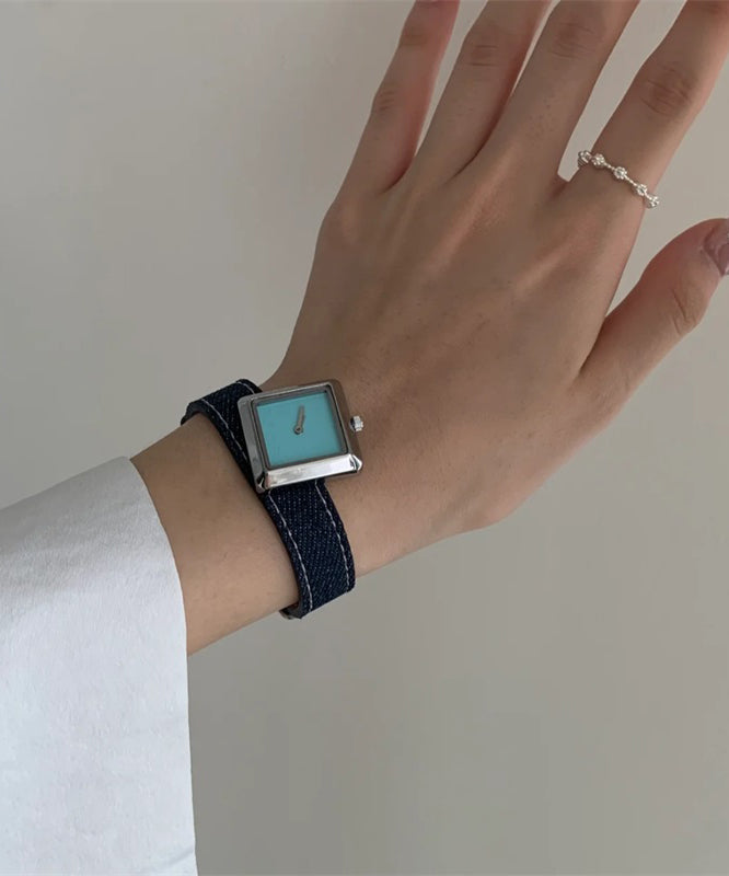 Fabric Waterproof Quartz Boutique Denim Movement Red Watches