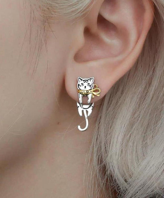 Drop Boutique Overgild Silk Earrings Copper Cats Little