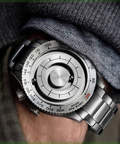 Vorspeise in Form eines Achtdiagramms aus rostfreiem Stahl und Seide