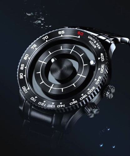 Vorspeise in Form eines Achtdiagramms aus rostfreiem Stahl und Seide