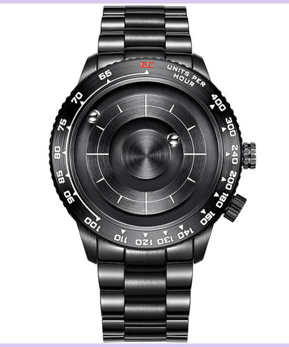 Vorspeise in Form eines Achtdiagramms aus rostfreiem Stahl und Seide