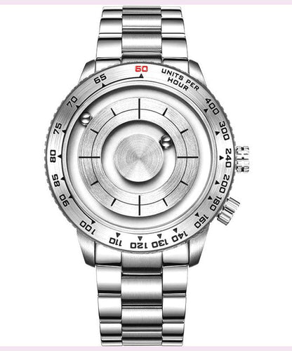 Vorspeise in Form eines Achtdiagramms aus rostfreiem Stahl und Seide