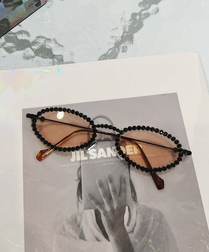 Lunettes de soleil élégantes en zircon noir AH601