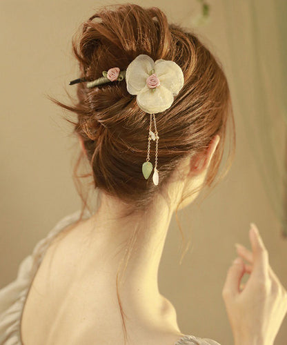 Kunststoff Boutique Perle Blumen Haarnadel Tüll Quaste