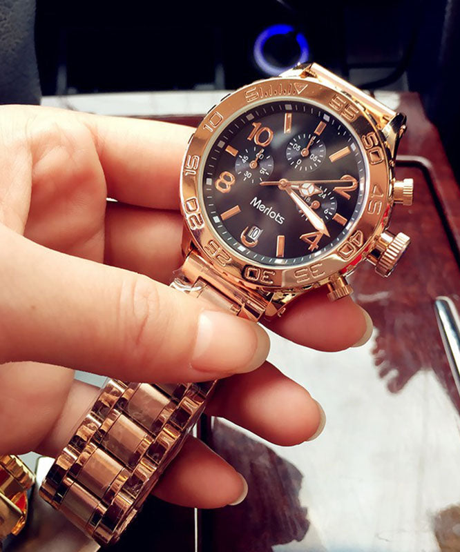 Montres en acier inoxydable avec mouvement à quartz blanc et mécanisme de boutique