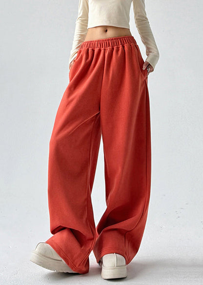 Boutique Yellow Elastic Waist Pockets Solid Pants Spring TA041