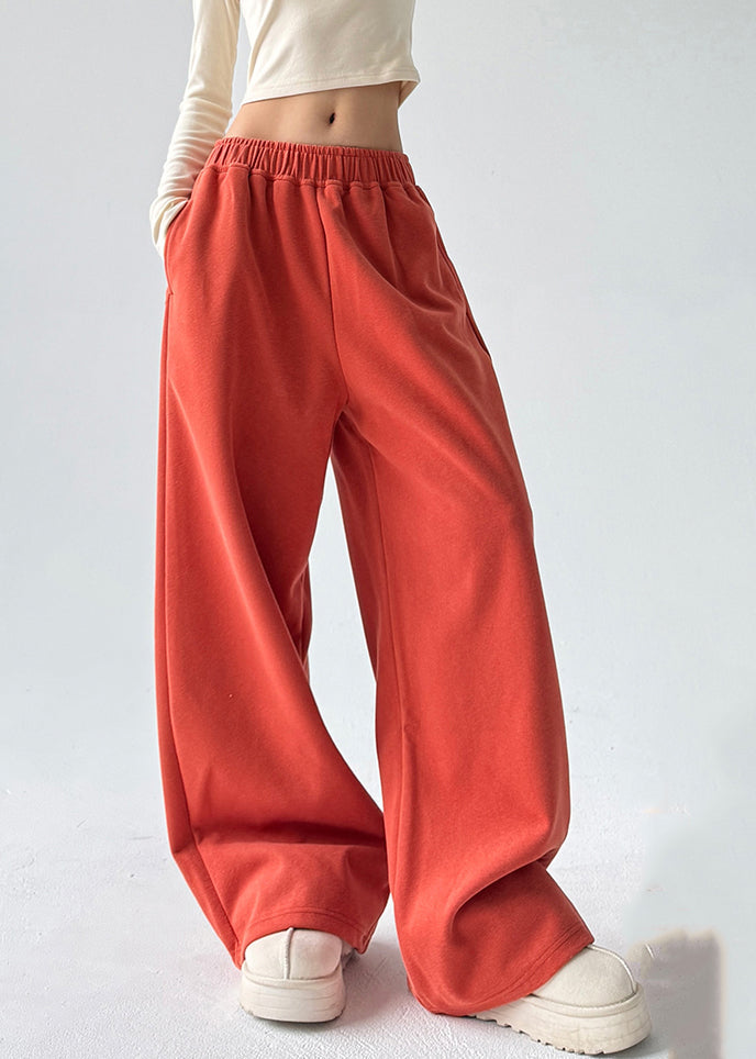 Boutique Yellow Elastic Waist Pockets Solid Pants Spring TA041