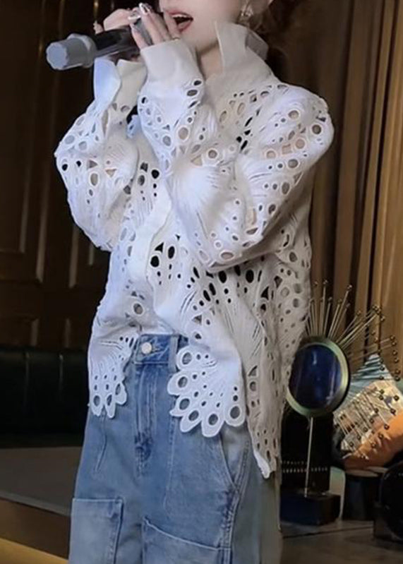 Hemd Aus Spitze Peter White Spring Hollow Pan Kurze Kragen