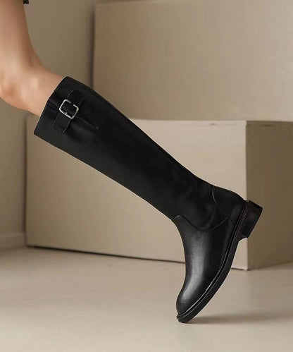 Bottes épaisses marron à épissures tendance OM007