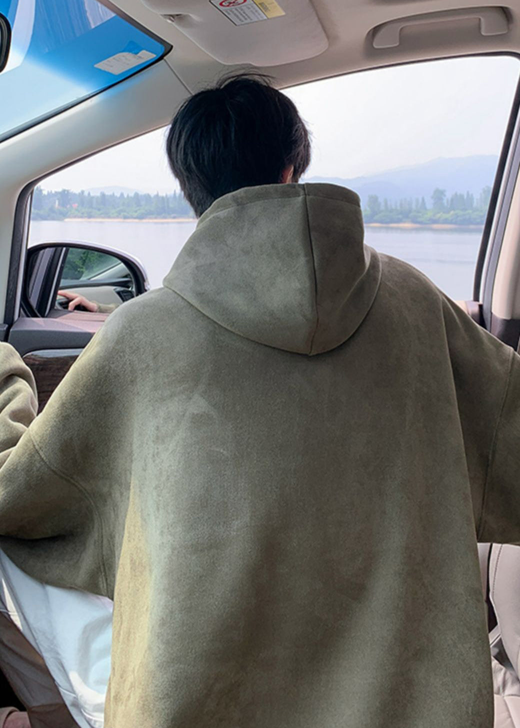 Pull décontracté à capuche en coton imprimé abricot pour homme, style streetwear, automne EQ008