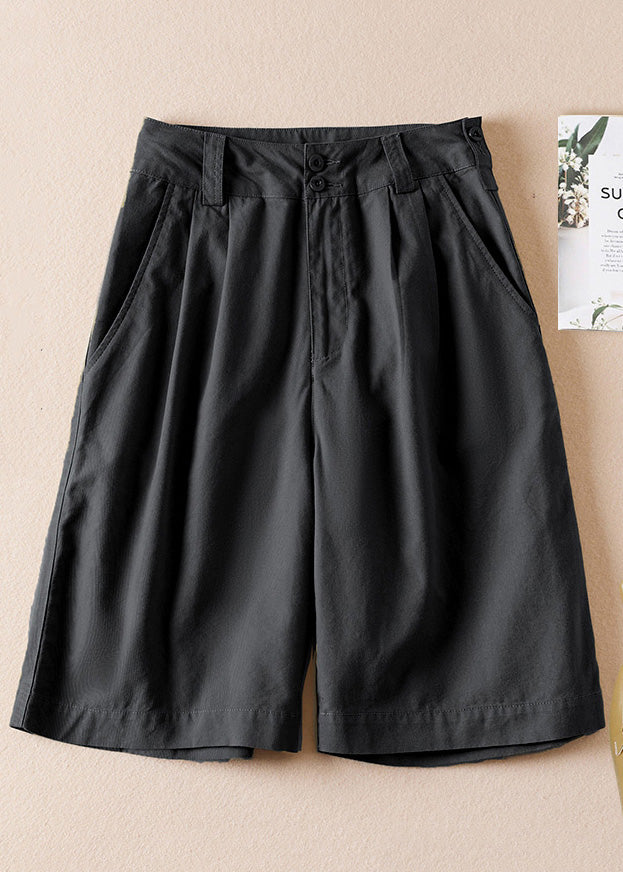 Casual Army Green Pockets High Waist Cotton Shorts Summer AM1060