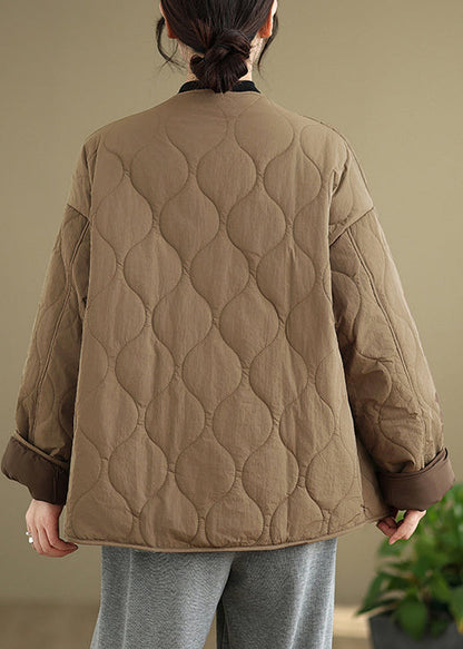 Manteau décontracté noir à col rond et poches boutonnées en coton fin, printemps TI001