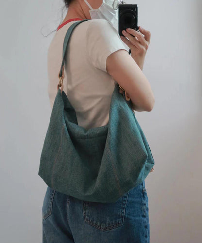 Sac à main en denim bleu décontracté de grande capacité et durable QF018