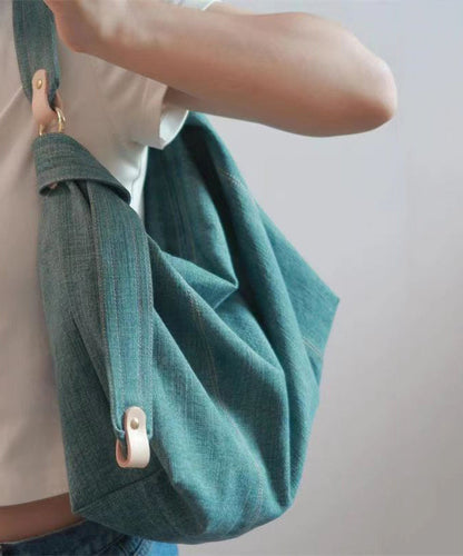 Sac à main en denim bleu décontracté de grande capacité et durable QF018