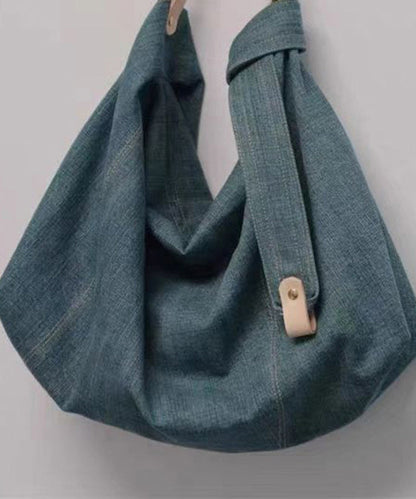 Sac à main en denim bleu décontracté de grande capacité et durable QF018