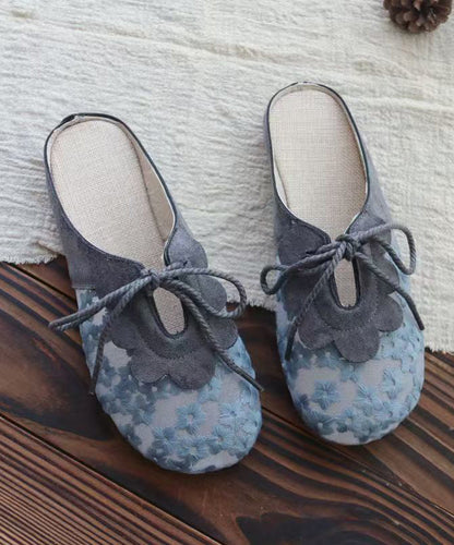 Sandals Casual Up Mesh Lace Grey Slide Breathable Splicing
