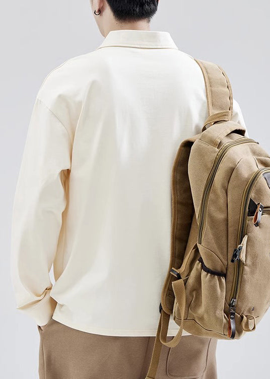 Polo décontracté en coton blanc imprimé pour homme, boutonné, TC019