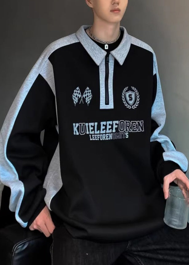 Frühling Weiß Streetwear TC030 Patchwork Casual Männer Baumwolle