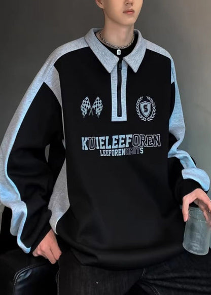 Frühling Weiß Streetwear TC030 Patchwork Casual Männer Baumwolle