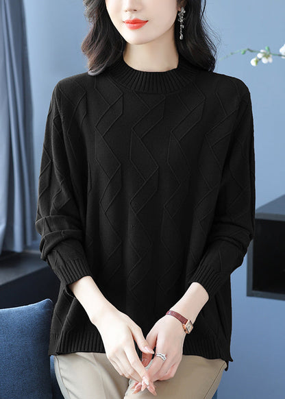 Pull en laine jaune décontracté à col rond, chaud et confortable, pour l'hiver, RL036