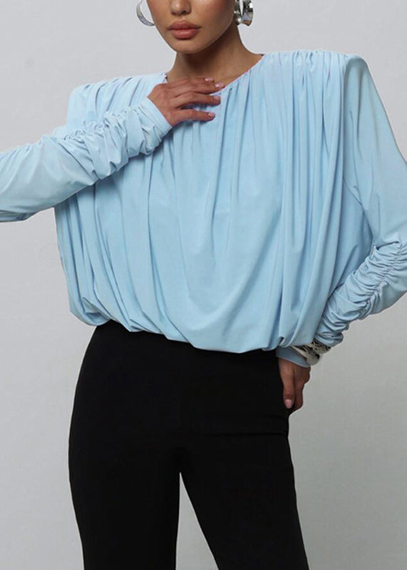 Schicker Bodysuit Blau Herbst Rückenfrei O-Ausschnitt