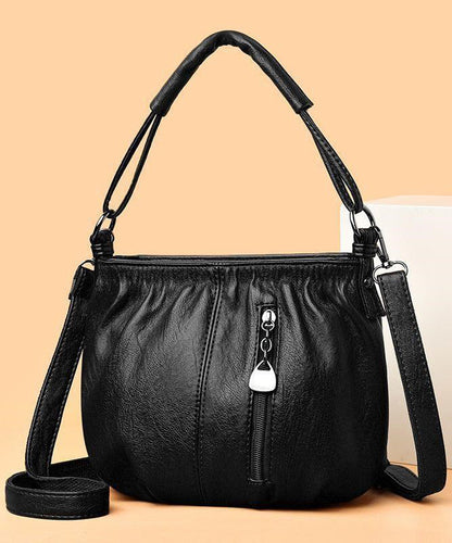 Versatile Leather Chic Shoulder Brown Faux Bag