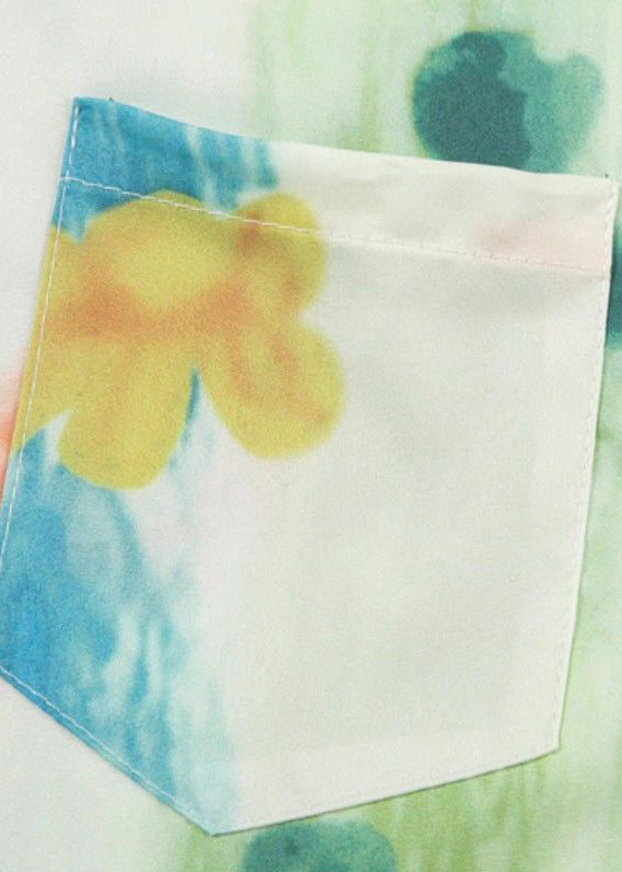 Hemden Grün Baumwolle Print Herren Pan Kragen Peter Chic Taschen