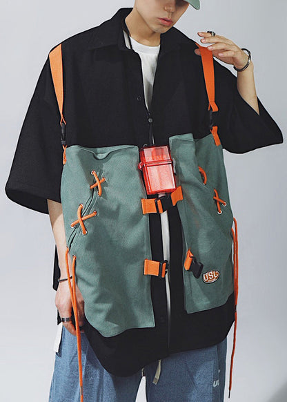 Hemden Spitze Ärmel Up Männer Baumwolle Halb Chic T Patchwork Khaki