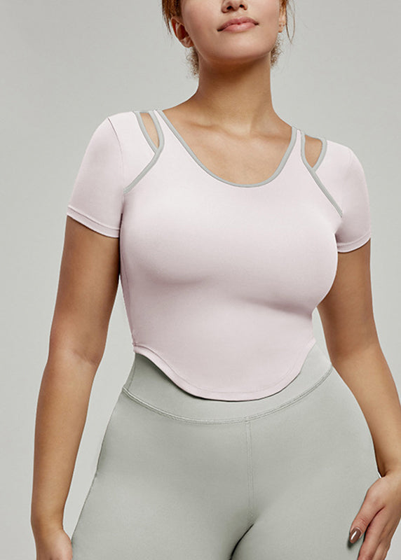 Hohl Patchwork Chic Yoga Tops Khaki Tank Sommer Aus